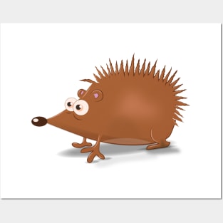 Cute Cartoon Hedgehog Posters and Art